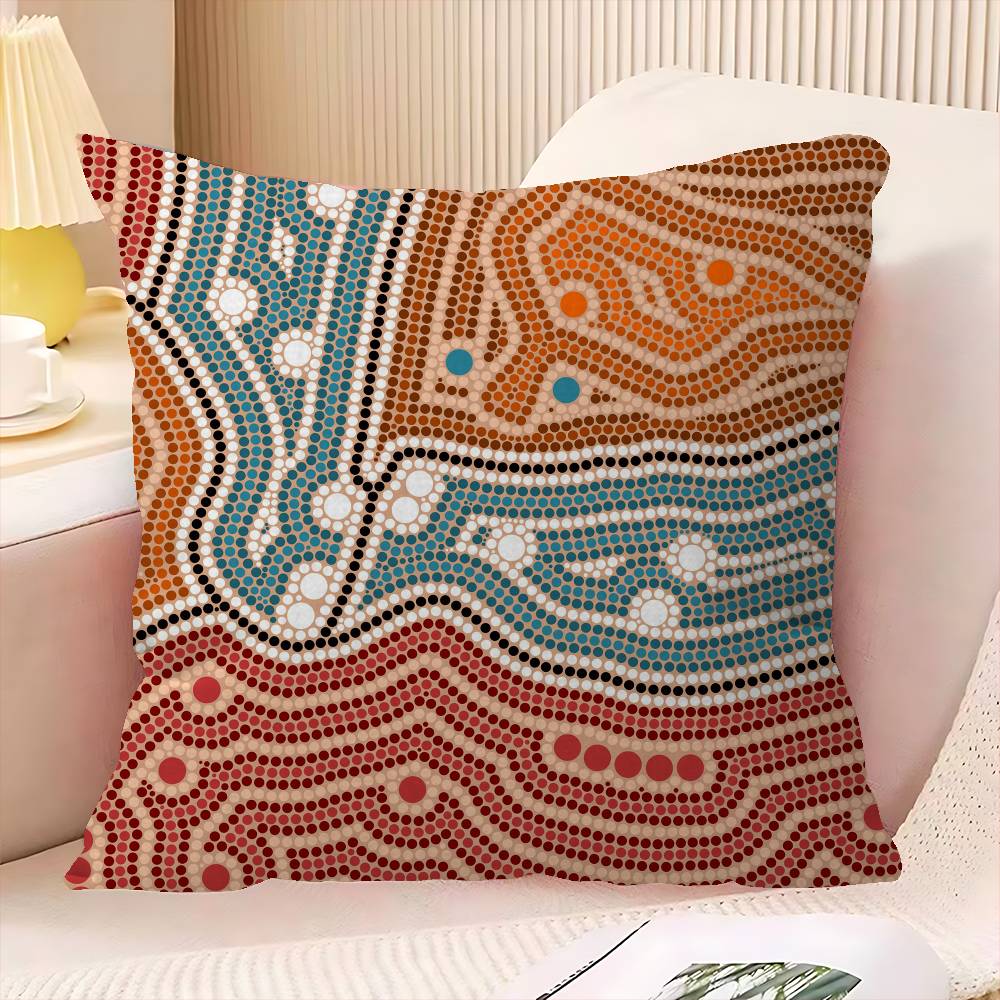 Australian Aboriginal Art Personalized Pillow Dust Cover Bedroom Kids Party Decoration Pillowcase Birthday Children Gift