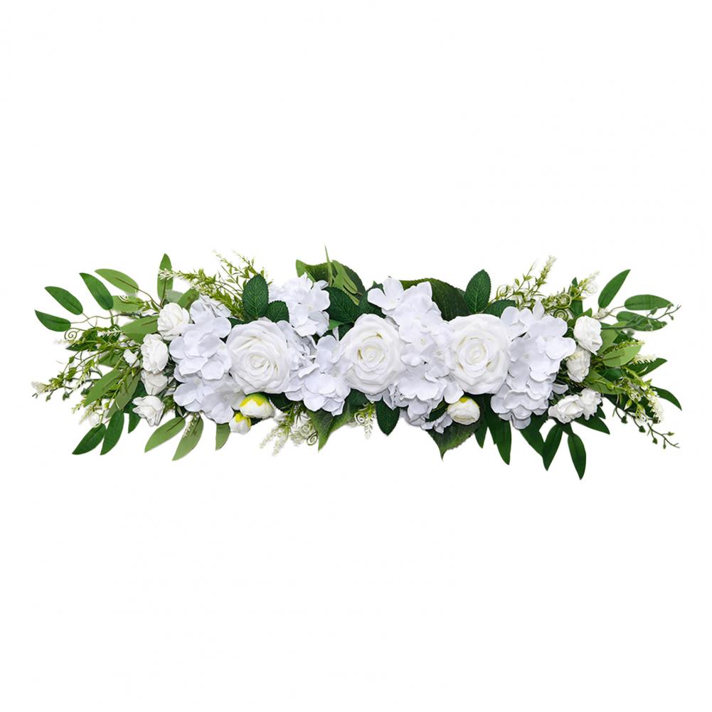 

Artificial Rose Decoration Valentine Day Door Hanging Artificial Rose Garland Door Hanging Silk Wedding Arch Flower Outdoor Use белый