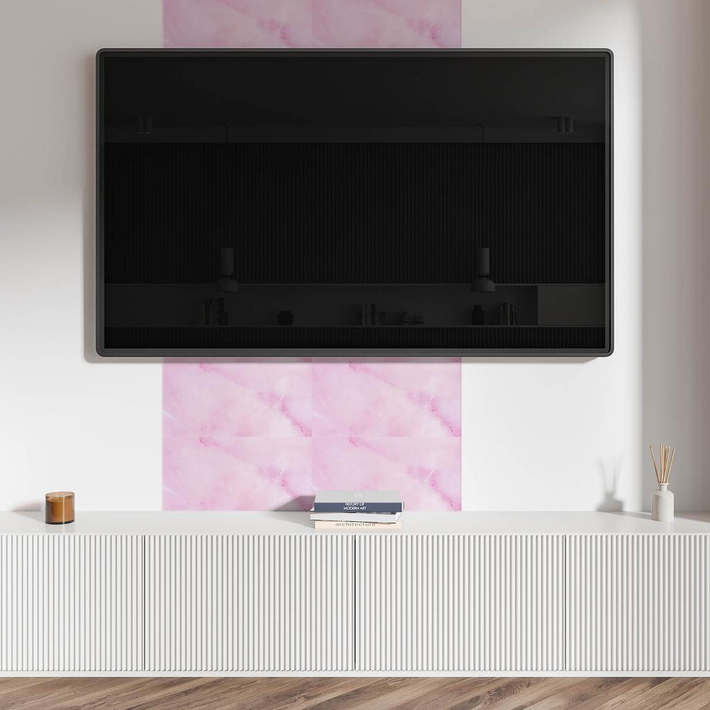 Winylowe Kafelki Z Grafiką Do Łazienki Delikatny Marmurowy Wzór 10X40X20 Cm