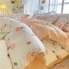 Bedding Four-piece Set, Cotton Pure Cotton Floral Quilt Cover, Bed Sheet Dormitory Three-piece Set