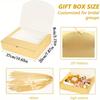 8pcs Gift Boxes with Lids Bridesmaid Boxes with Golden Ribbon Gift Boxes Flip-top Gift Box Folden Gift Wrap Box Party Favors Boxes Storage Box