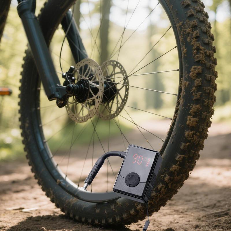 Portable Bike Tire Pump Air Pump for Tires Wireless Compact Inflator with Smart Protection for Scooter Motorcycle Bicycles Ball