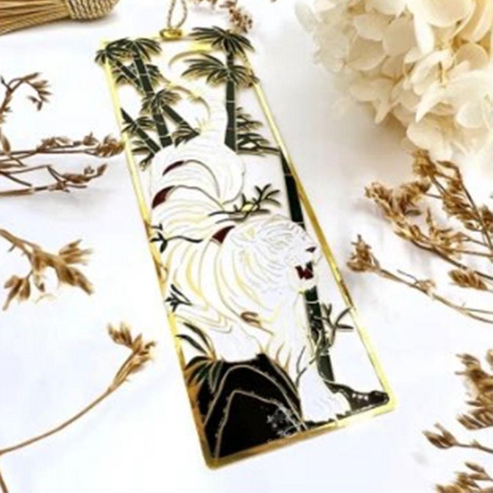 

Ажурні Закладки з Чотирма Міфічними Звірами у Китайському стилі, Підтримка Книг, Ретро Тримач Сторінок, Студенти B