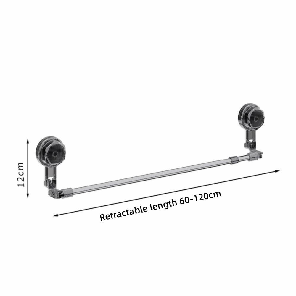 Nastavitelný držák na ručníky s přísavkami, nástěnný věšák na ručníky, koupelnový držák na ručníky, koupelna, domov