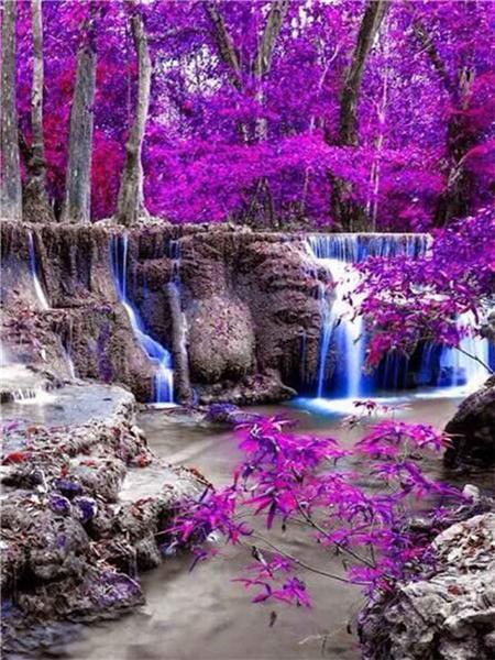 Diamond Painting Lavender Scenery Home Decor Mosaic Embroidery Sunset Landscape Rhinestone Pictures Diamond Art