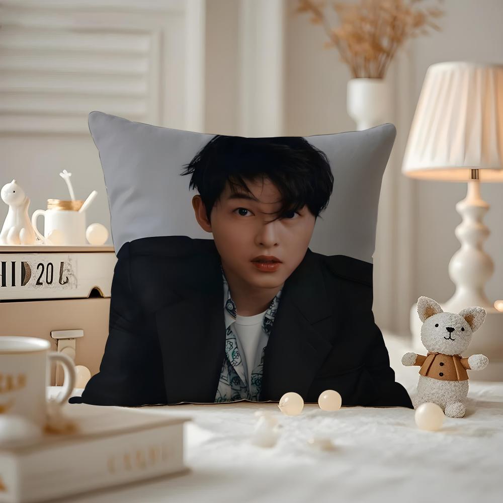 

Song Joongki Actor Cushion Cover Pattern Printed Pillowcase For Living Room Sofa Cushion Cover & Bedroom Decor 12x12Inch