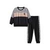 Boys' Long-Sleeved Sweatshirt Color-Blocked Suit Spring and Autum Kidsren's Clothing Kidsren's Casual Pants Baby Sportswear Two-Piece Set