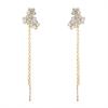 Wear two flowers, light luxury, long fringed temperament stud earrings, high-end explosive 1011 new women's niche earrings