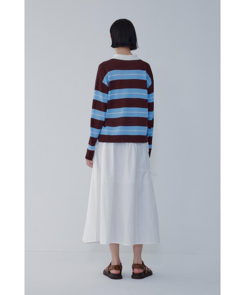Bobeu String Banding Tiered Skirt_White 7156235003