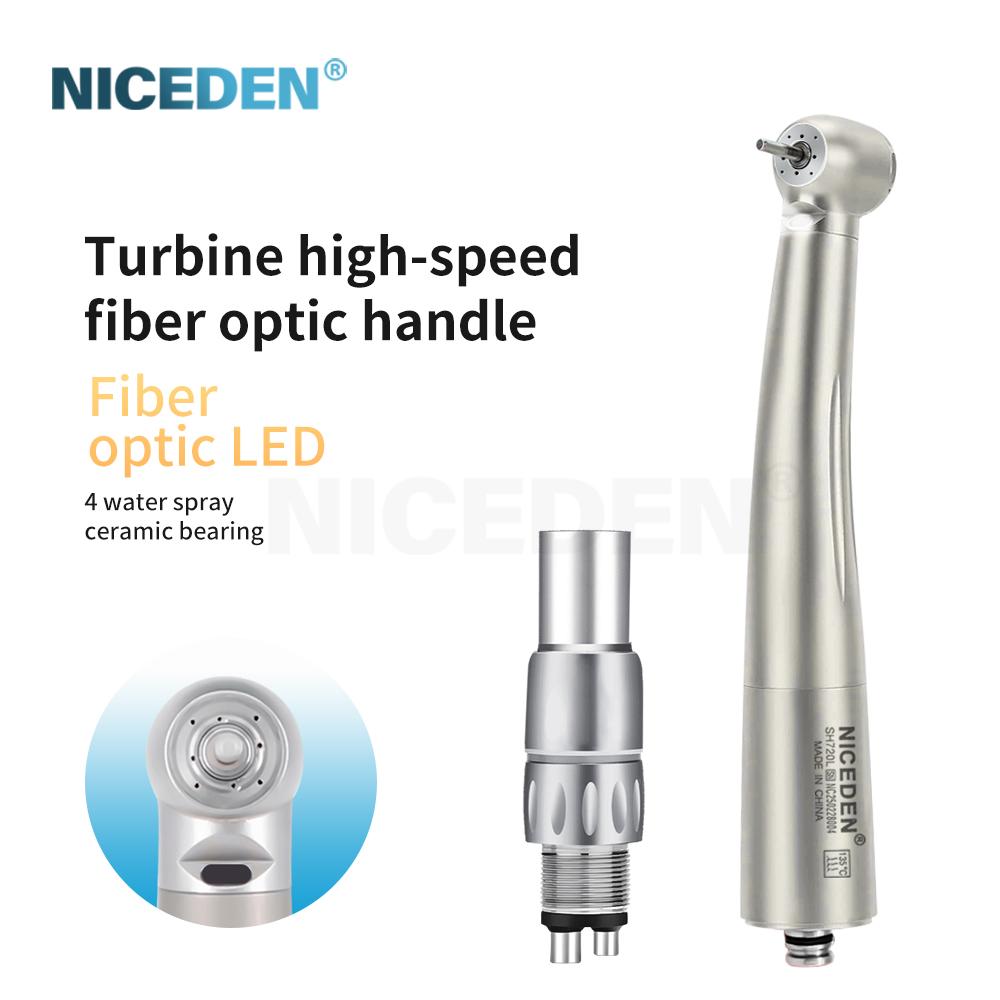 NICEDEN Dental Push Button Handpiece X 600L Fiber Optic High Speed Dental Handpiece