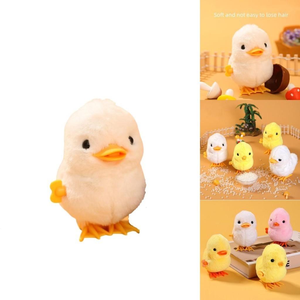 Cute Clockwork Jumping Chick Duck Stuffed Toy For Easter Party Gift
