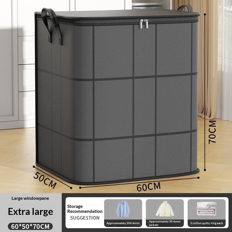 Homefish 1Pc Large Capacity And Super Load-Bearing Black Composite Material Storage Bag, Dustproof And Moisture-Proof