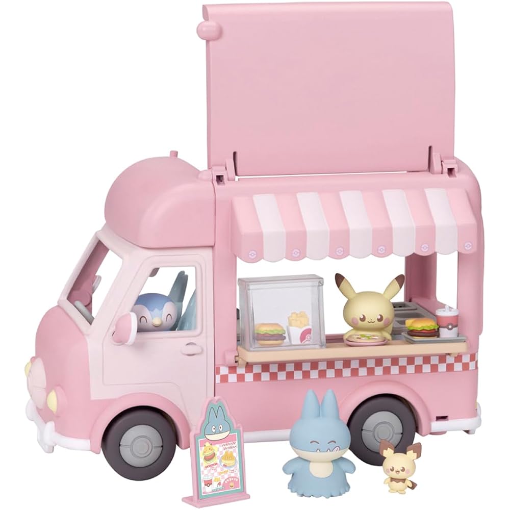 Takara Tomy Pokmon Pokepeace Kitchen Car Toy with Accessories for Kids