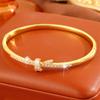 Women's hot-selling bracelets, copper-plated fashionable and simple bracelets, zircon inlaid temperament women's bracelets, popular bracelets.