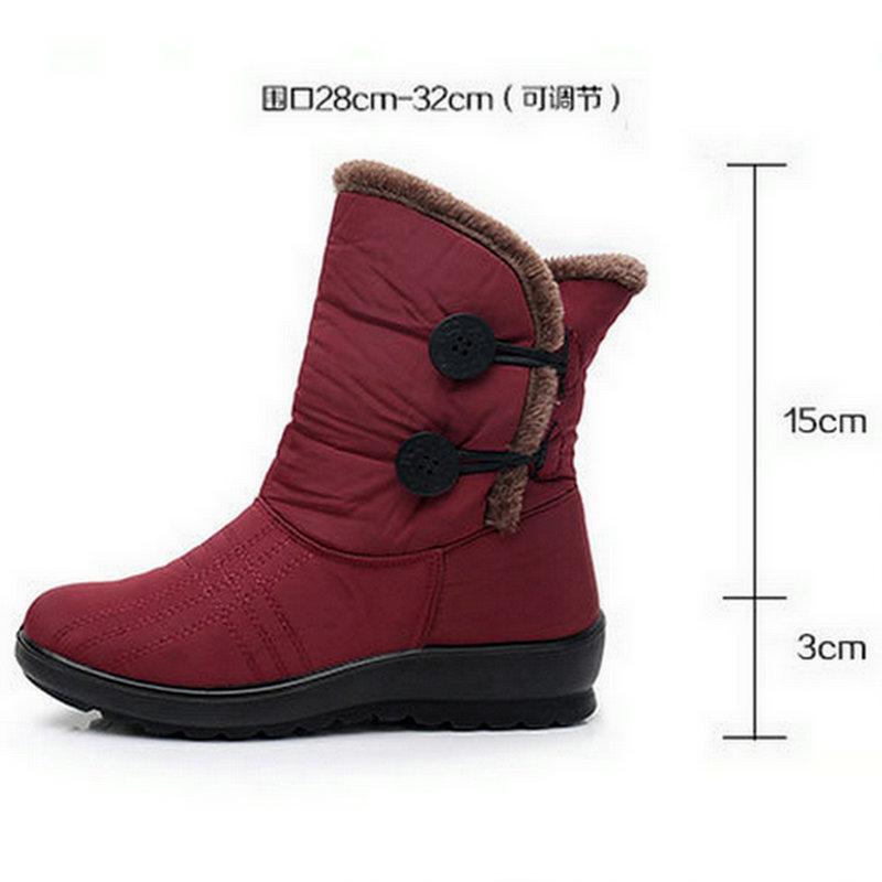 Women Snow Boots Winter Waterproof Plus Velvet Warm Ankle Boots Comfortable Non-slip Women Cotton Shoes Outdoor Snow Boots