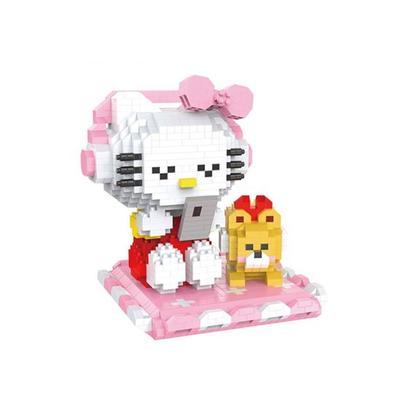 Hello Large Music Listening Cat Nanoblock 1610 Pieces (PCS)