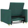 Extendable Sleeper Sofa Single Dark Green 90 x 165 x 87 cm