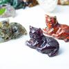 Resin Encrusted Natural Crystal Chips Resin Cat Figurine Home Decor Gift For Friends