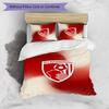 Set Lenzuola Stampato Calcio Bournemouth 3 Pezzi, Comodo Set Copripiumino per Camera da Letto Amico della Pelle