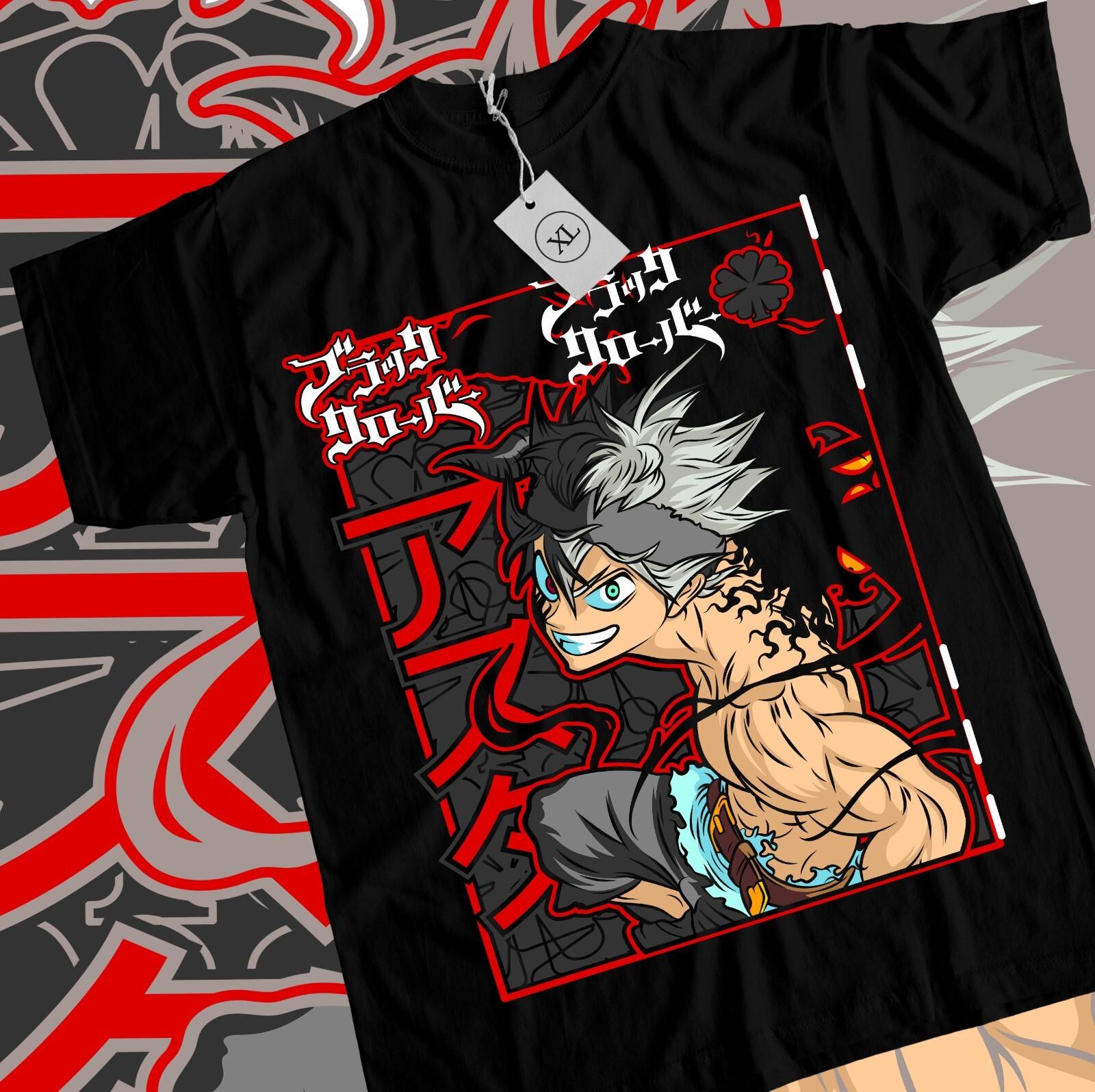 Asta Yuno T-shirt Black Clover Asta Anime Manga Girl Gifts Black Shirt All Size XXXL