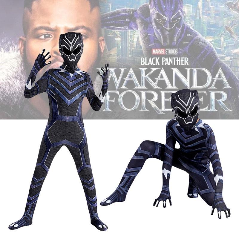 תחפושת ג'אמפסוט קוספליי פנתר שחור 2 למבוגרים להאלווין בד סיבי פוליאסטר מידות 160-190