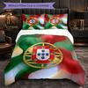 Portugalský fotbalový vzor 3dílná ložní souprava Měkký povlak na přikrývku z mikrovlákna s povlaky na polštáře do ložnice