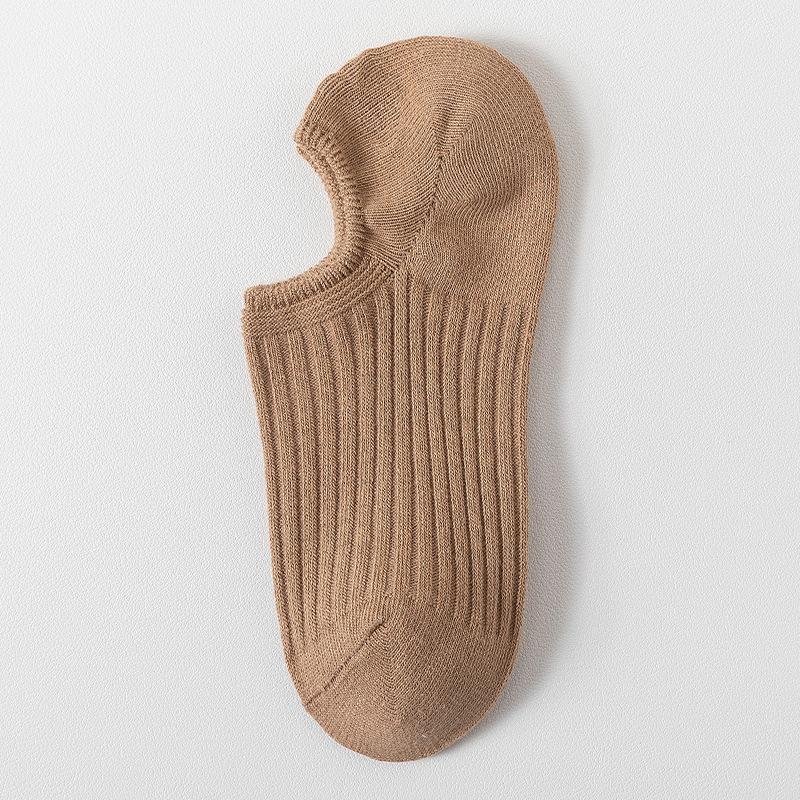 Damen Sommer Dünner Stil Einfarbig Flacher Ausschnitt Fällt Nicht Ab mit Unsichtbaren Socken