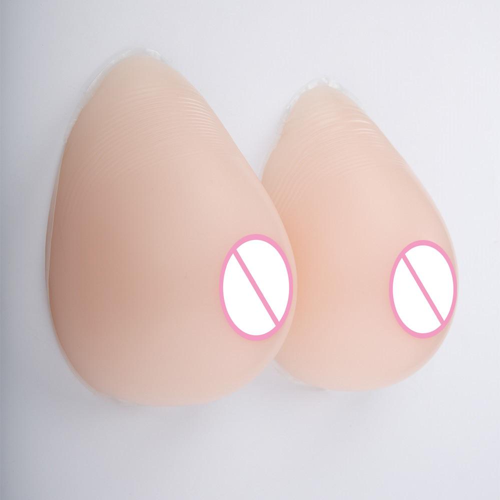 300-1600g Silikonové prsní formy ve tvaru kapky vody Falešná prsa Prsa pro crossdressera Krása