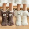 3-1 Pairs Winter Fleece Floor Socks Adults Home Indoor Non-Slip Women Plush Snow Socks Warm Slipper Socks Shoe Covers