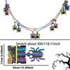 Halloween Streamers Halloween Pull Garland Ceiling Banner 118Inch Pumpkins Ghosts Bats Spiders Decor Festival Banner Garland