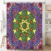 Mandala Shower Curtain Multicolored Floral Pattern For Bathroom Decor In Pink Yellow Purple Green Red Orange Black White 72X84 I