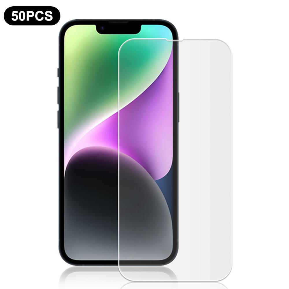 

MOCOLO 50Pcs For iPhone 14 Screen Protector Anti-Scratch Clear Tempered Glass Film Type A