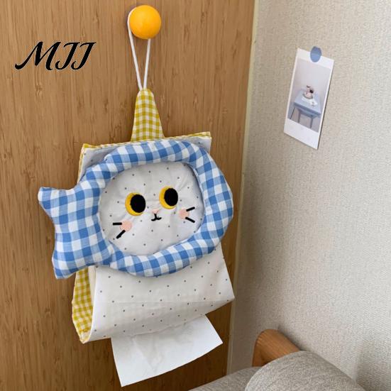 Dorm Room Storage Organizer Hanging Tissue Box Holder, Foldable Fabric Napkin Dispenser, Household Solution Durable Portable Organizer, for