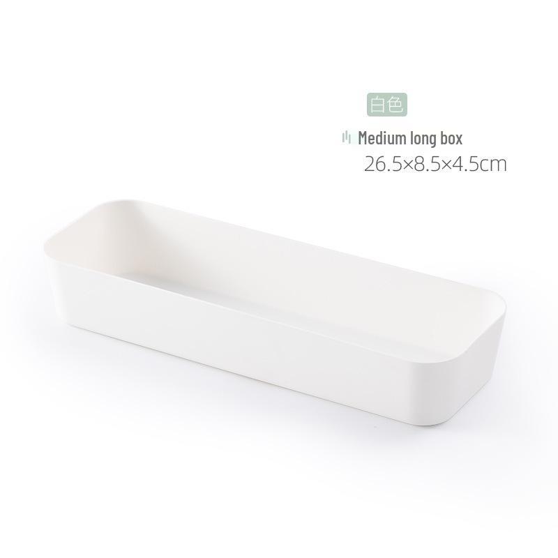 Stackable Frosted Plastic Storage Box with Dividers - Multi-purpose Organizer