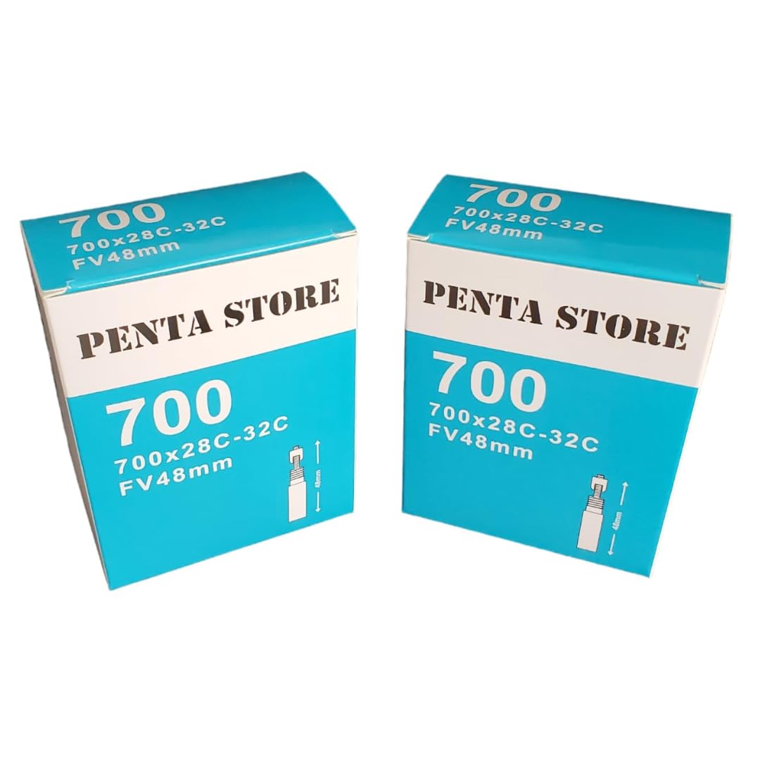 

PENTA STORE Набор из 2 вентилей Presta 700 длиной 48 мм с внутренней трубкой 28-32c [Оригинальный продукт]