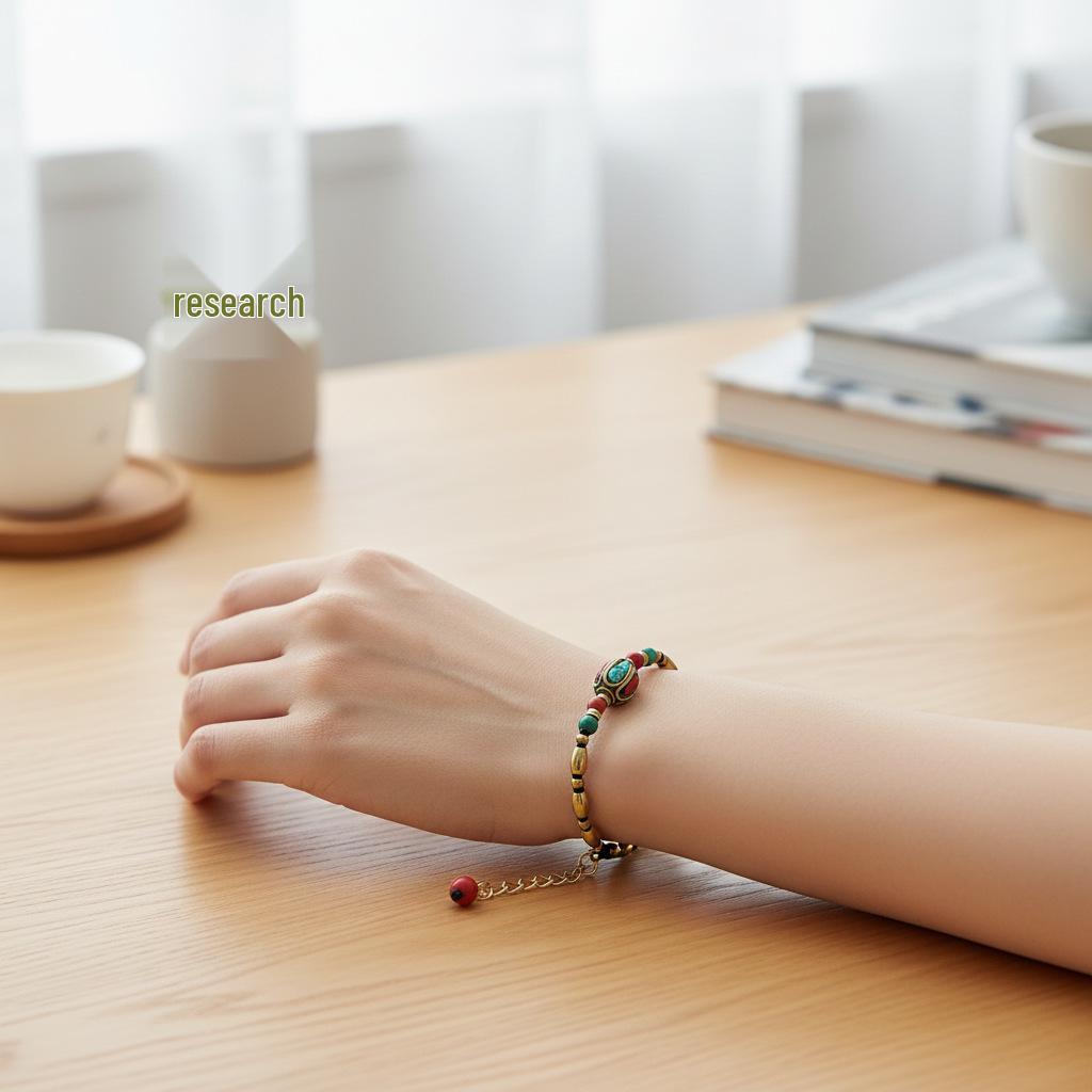 Tibetan Multi-Treasure Adjustable Copper Beads Bracelet - Retro Ethnic Hand-Woven Jewelry