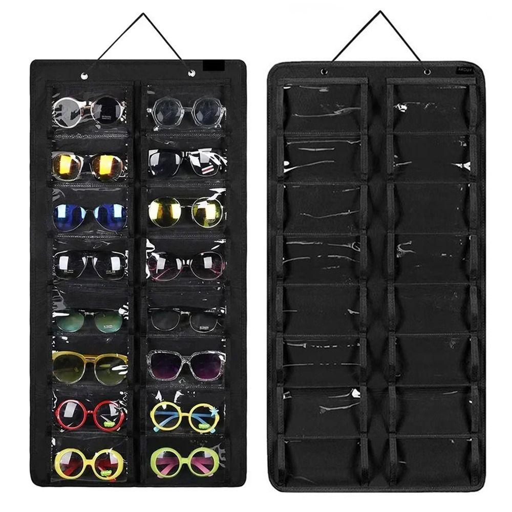 Dust Proof Felt Eyeglasses Stand 16 Slots Glasses Display Rack Sunglasses Organizer Bedroom