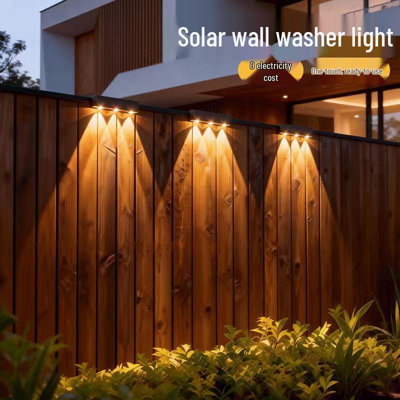 Solar Decorative Outdoor Wall Lamp for Gardens and Courtyards