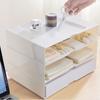 Solid Desktop Storage Rack Plastic Drawer Desk Organizer A4 Paper Sorting Box  Collection Utensils