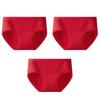 MaoRen Women's Disposable Pure Cotton Underwear, Chinese Red 5-Pack