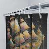 Colorful Sailboat Shower Curtain Extra Long Waterproof Fabric Bathroom Decor with Grommets Size 72 x 84 inches (Multicolor)