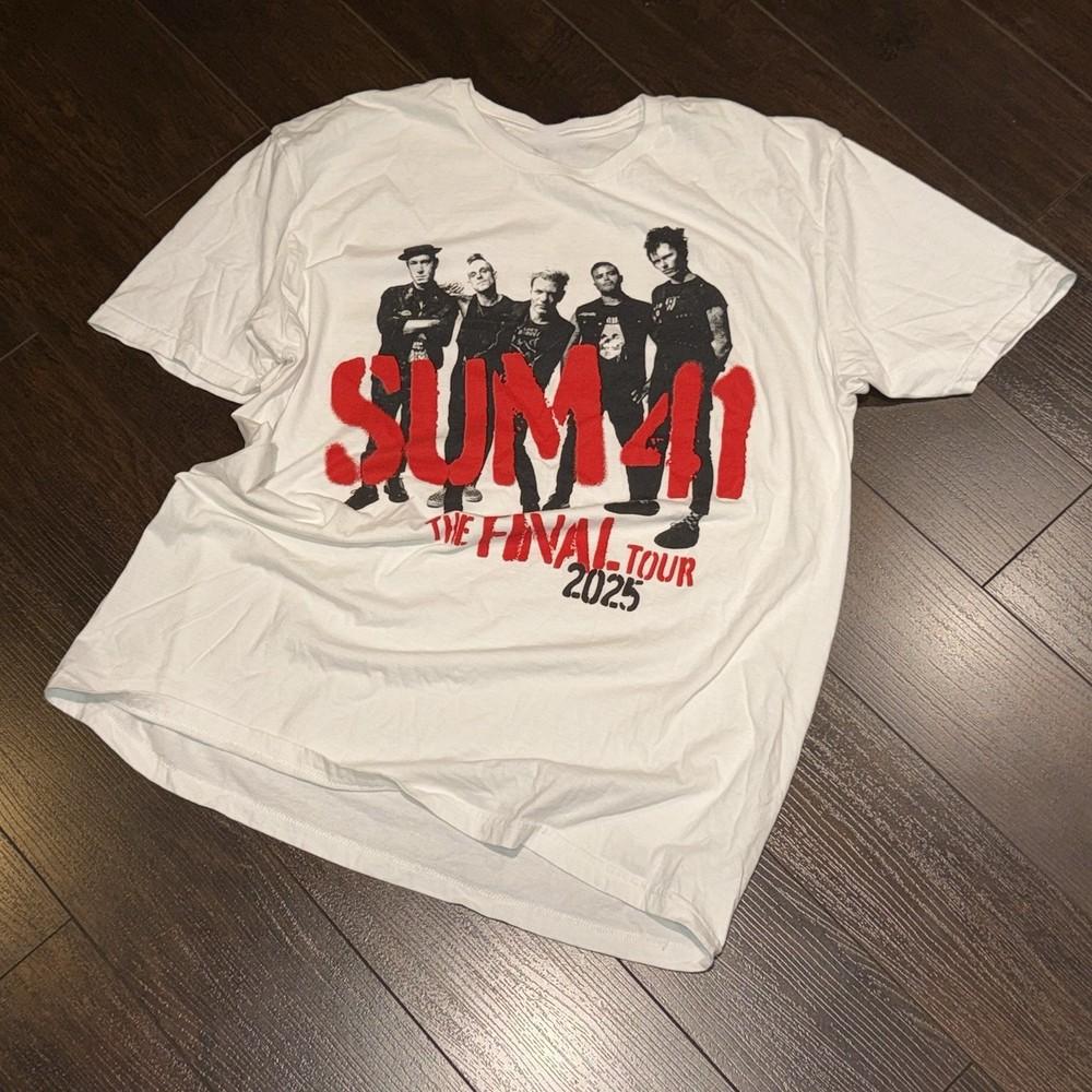 SUM 41 Футболка с принтом Tour Of The Setting Sum S-5XL NE277 Унисекс XXXXL