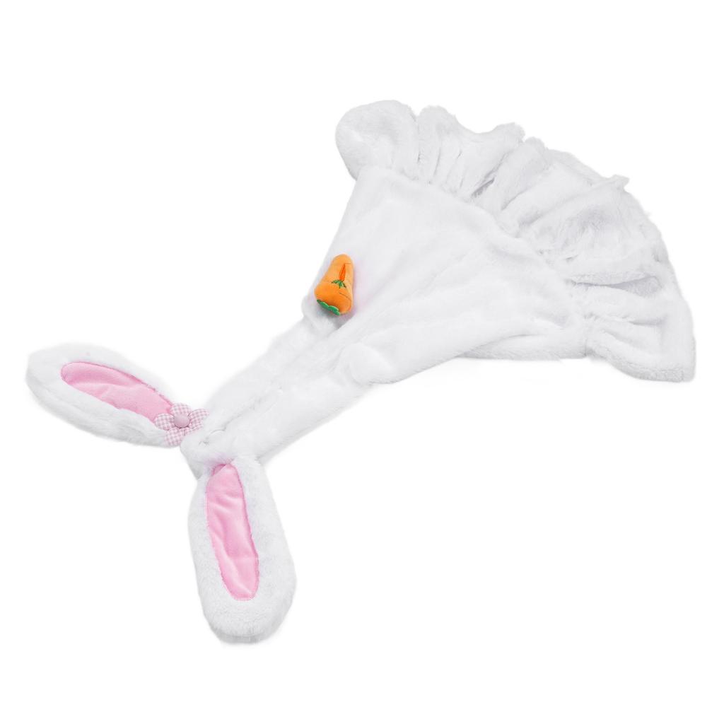 Lawn Goose Clothing Plush Cute Long Ear Easter Bunny Outfit for Goose White Rosy