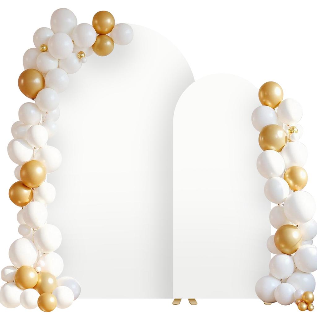 2 Set-7.2FT, 6FT Arch Backdrop Cover Spandex Wedding Arch Stand Covers for Bridal Shower Wedding Baby Shower Birthday Party