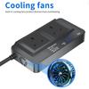 200W LCD Screen Power Inverter DC 12V to 220V AC Car Plug Converter Portable 4 USB Ports Charger Adapter