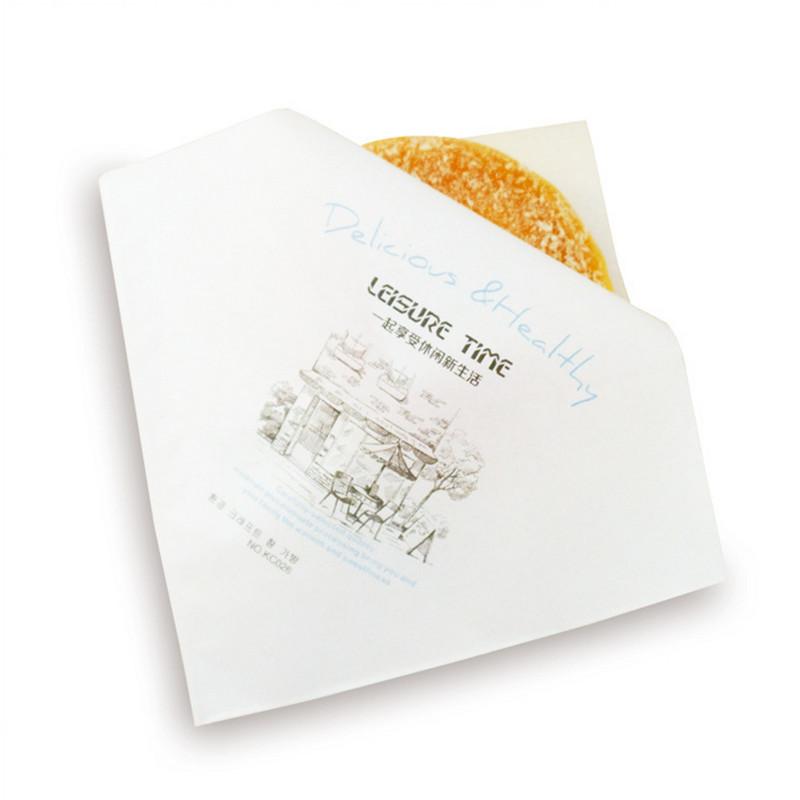 100Pcs Baking Donut Bakery Food Packaging Kraft Bag Oilproof Fried Bread Sandwich Paper Sweet Wrapping