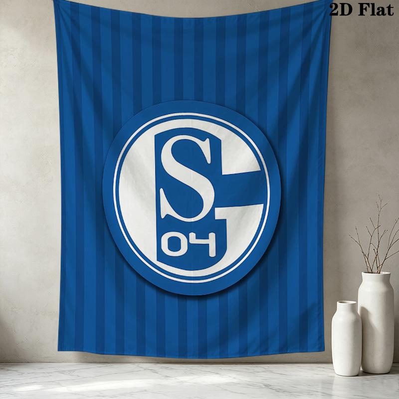 Fc Schalke Wall Tapestry Aesthetic Wall Hanging Printed Fabric Blanket Decorative Tapestries For Bedroom Living Room Home Decor