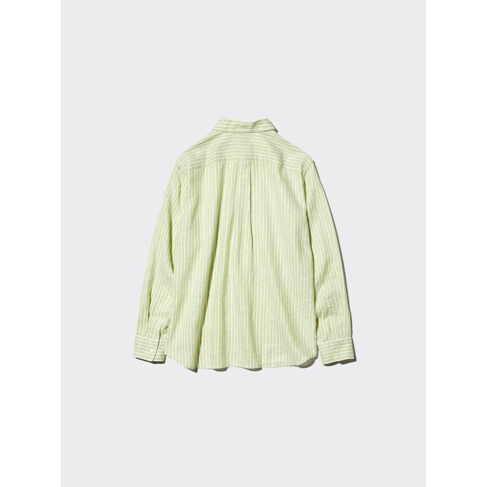 Uniqlo Premium Linen Shirt  Long Sleeve  Stripe B