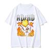 2026 Retro Fire Skeleton Graphic Large Printed Cotton Unisex Short Sleeve Tshirts Punk Streetwear Casual Tops For Kids Adults
