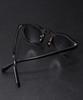 Lingkeonpeuleim Buffalo Horn Round Acetate Sunglasses Black